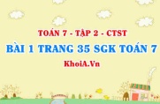 Bài 1 trang 35 SGK Toán 7 tập 2 Chân trời sáng tạo